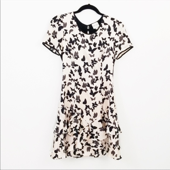 Reiss Dresses & Skirts - Reiss Roe Blush Butterfly Print Dress Silk Sz 2 🎩
